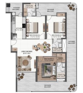 Vista Palancia 3 BHK 2460 Sq Ft